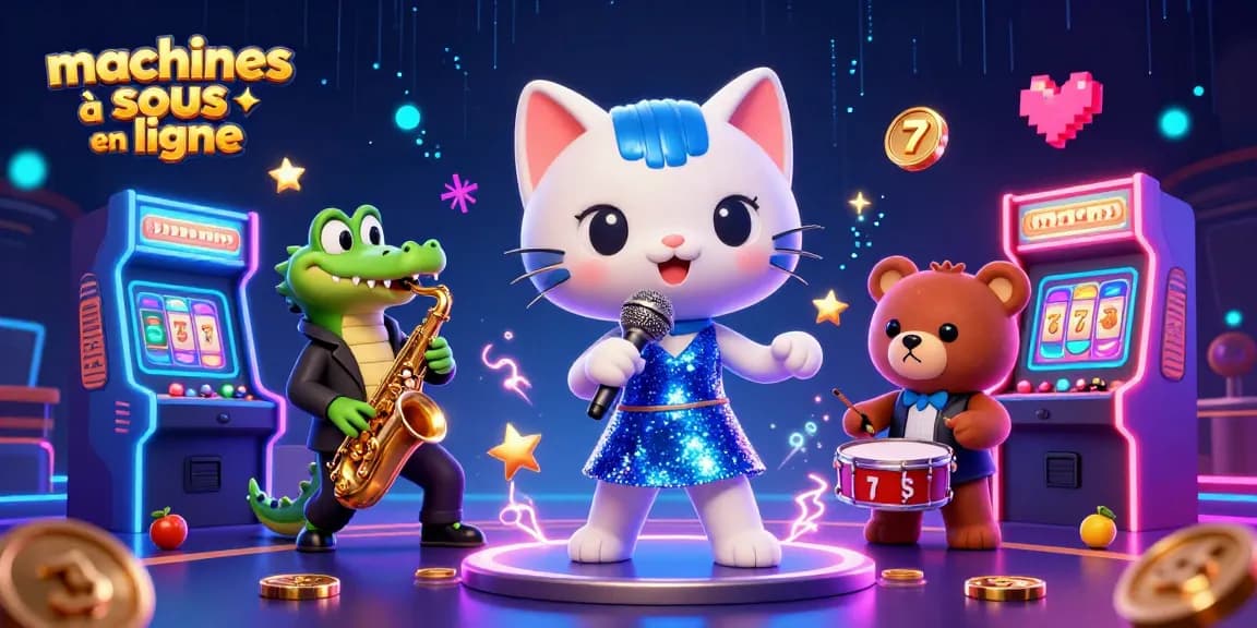 Profitez des machines à sous en ligne avec des personnages animés et des éléments de jeu vibrant.