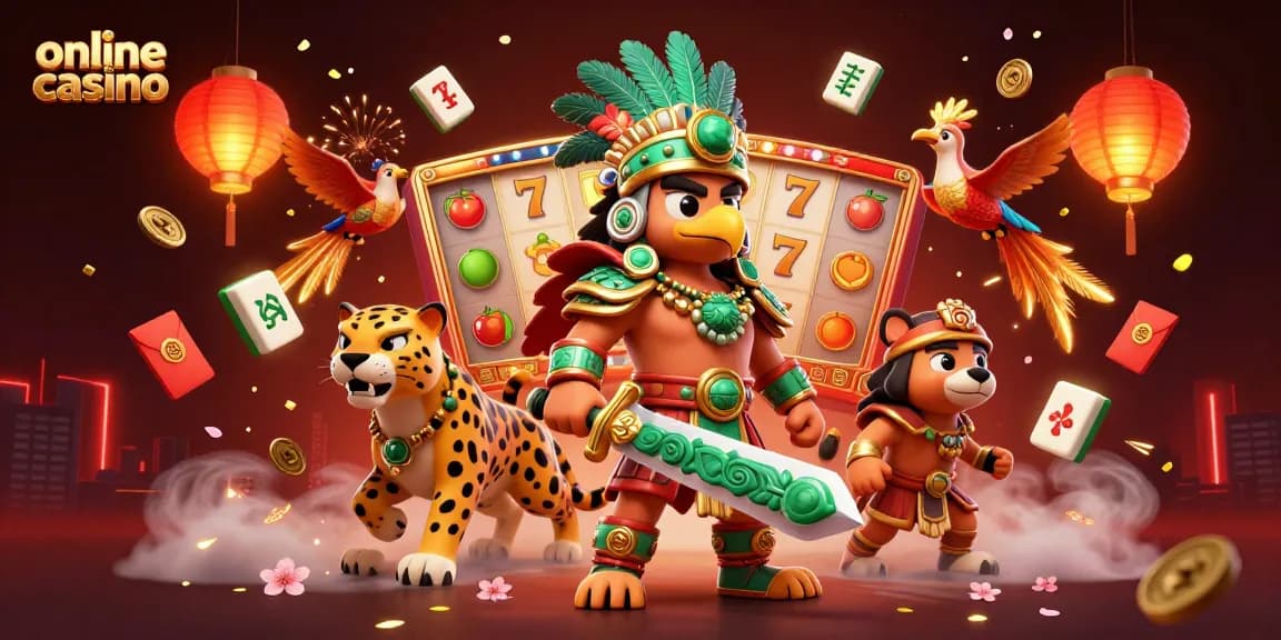 Engage with the vibrant online casino world through this 3D illustration featuring immersive gameplay elements.
