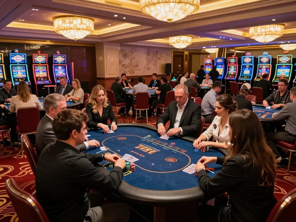 Players enjoying a thrilling poker game at 789win com, showcasing strategic bets and dynamic action.