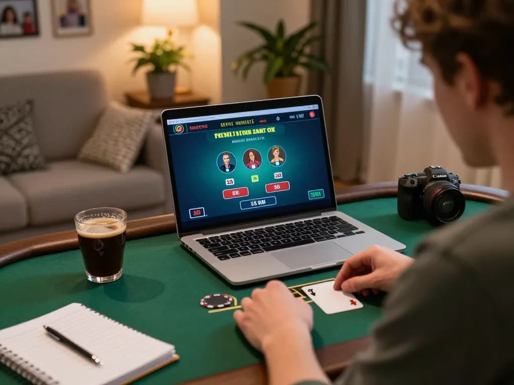 Terlibat dalam permainan Blackjack dealer langsung di Bintangmpo, secara strategis memasang taruhan dari pengaturan rumah yang nyaman.