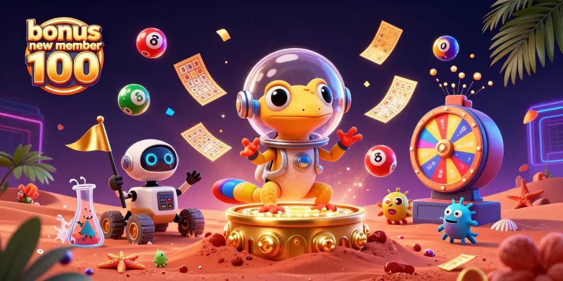 Mendapatkan bonus new member 100 dengan karakter unik dalam kasino martian dengan elemen lotere yang dinamis.