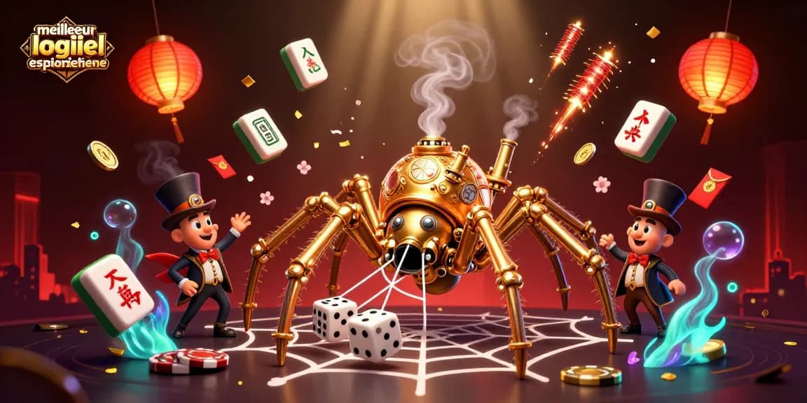 Plongez dans le monde du meilleur logiciel espion téléphone avec une illustration captivante d'une araignée steampunk complexe.