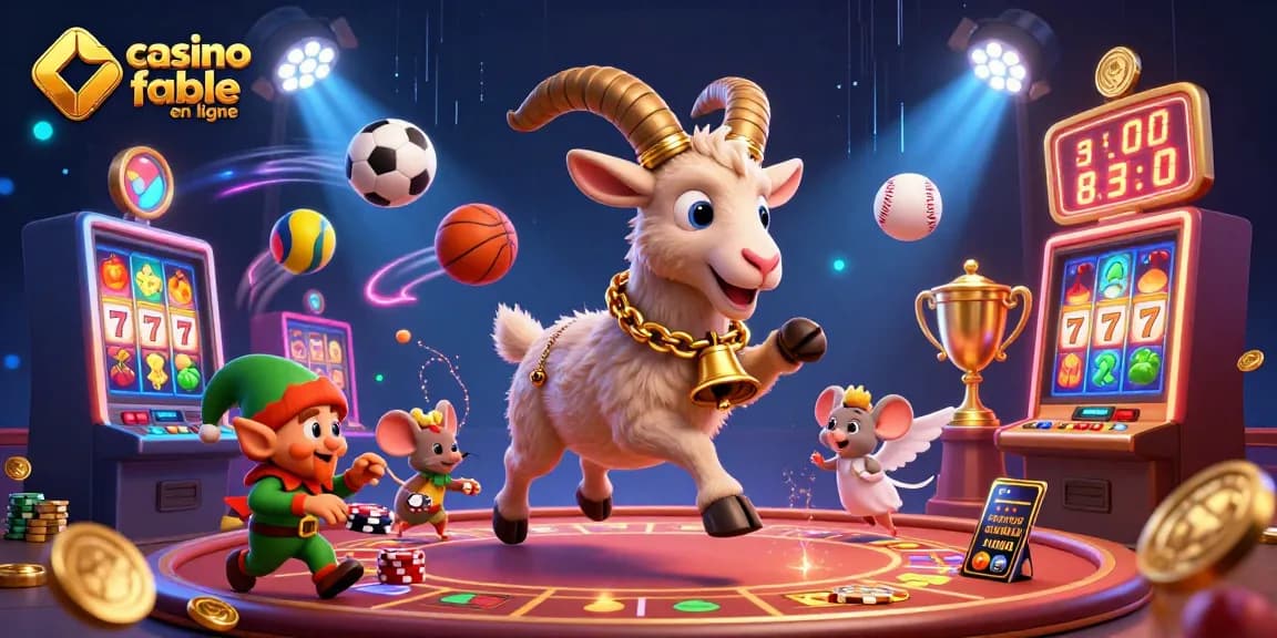 Plongez dans l'univers du casino fiable en ligne avec des personnages 3D colorés dans une scène dynamique.