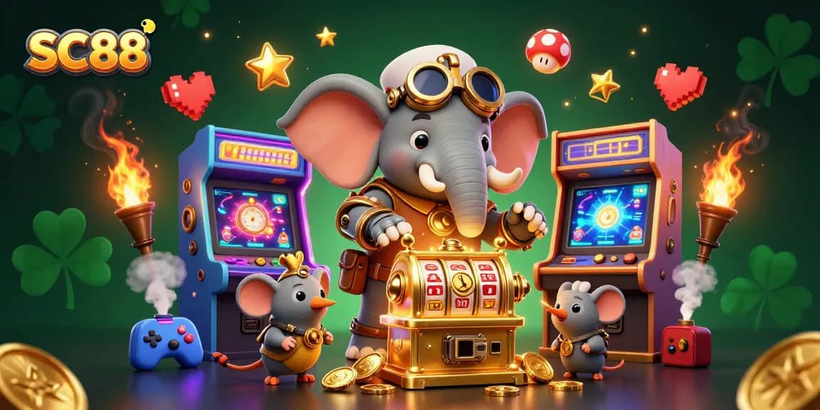 Experience thrilling gameplay at SC88 slot machines, featuring vibrant 3D casino elements and engaging characters.