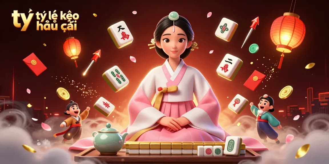 Betting on tỷ lệ kèo nhà cái while enjoying a serene gambling atmosphere with traditional elements.