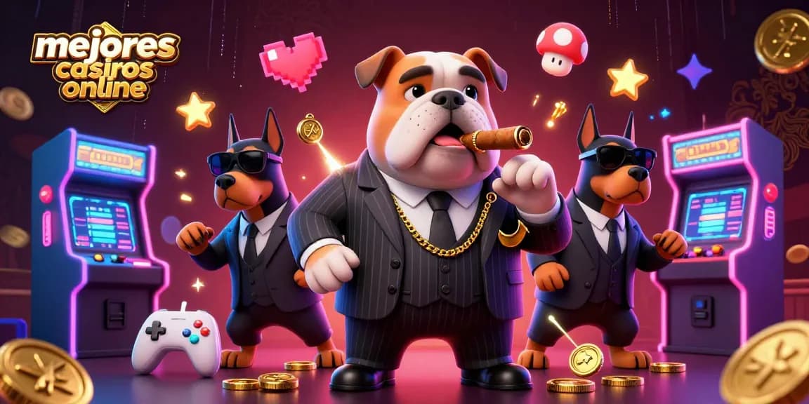 Disfruta de los mejores casinos online y su variedad de juegos en esta ilustración vibrante.