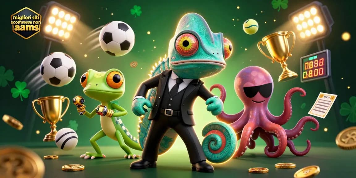 Migliori siti scommesse non AAMS: scena dinamica con agenti e elementi di scommesse sportive