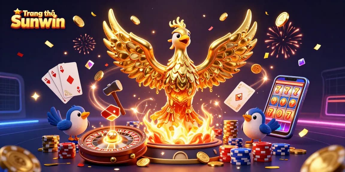 Experience thrilling gaming at Trang chủ Sunwin with our vibrant 3D depiction of casino action!
