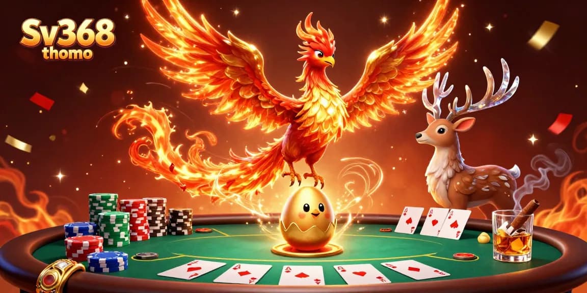 Experience thrilling action at Sv368 thomo with 3D characters in a vibrant casino atmosphere.