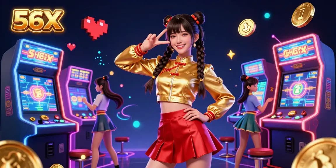 Experience the thrill of 56X casino with vibrant colors and live gaming elements.