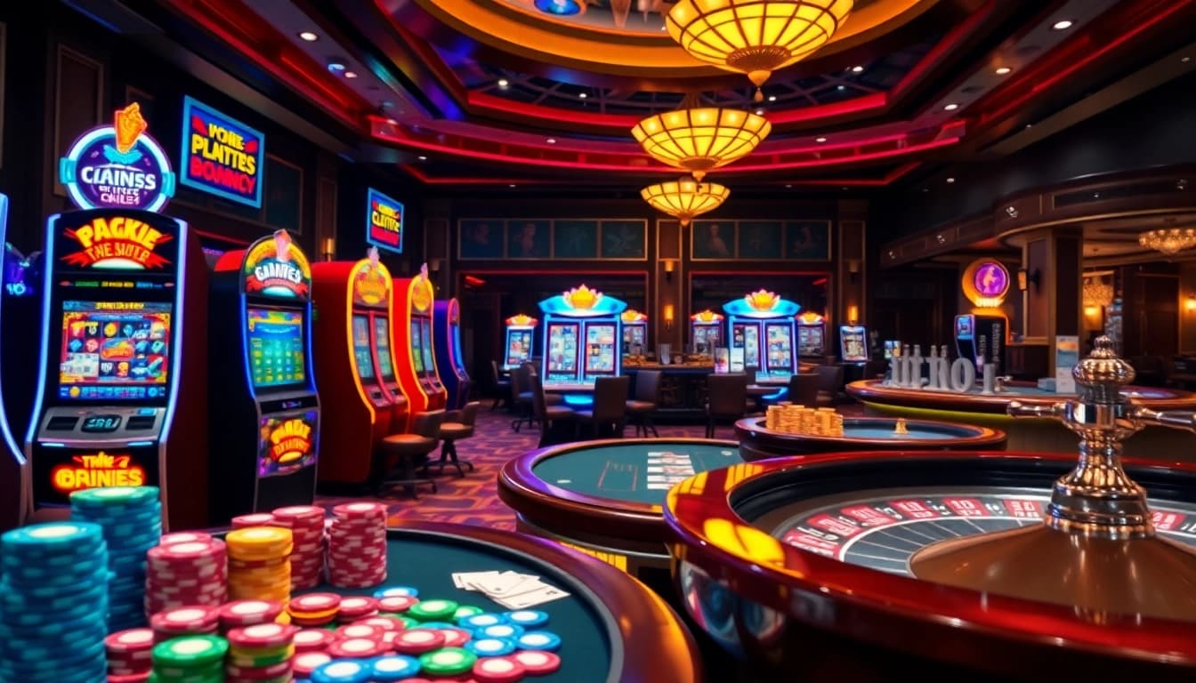 Menangkan di bbni4d kasino dengan chip berwarna-warni dan meja poker yang menarik.