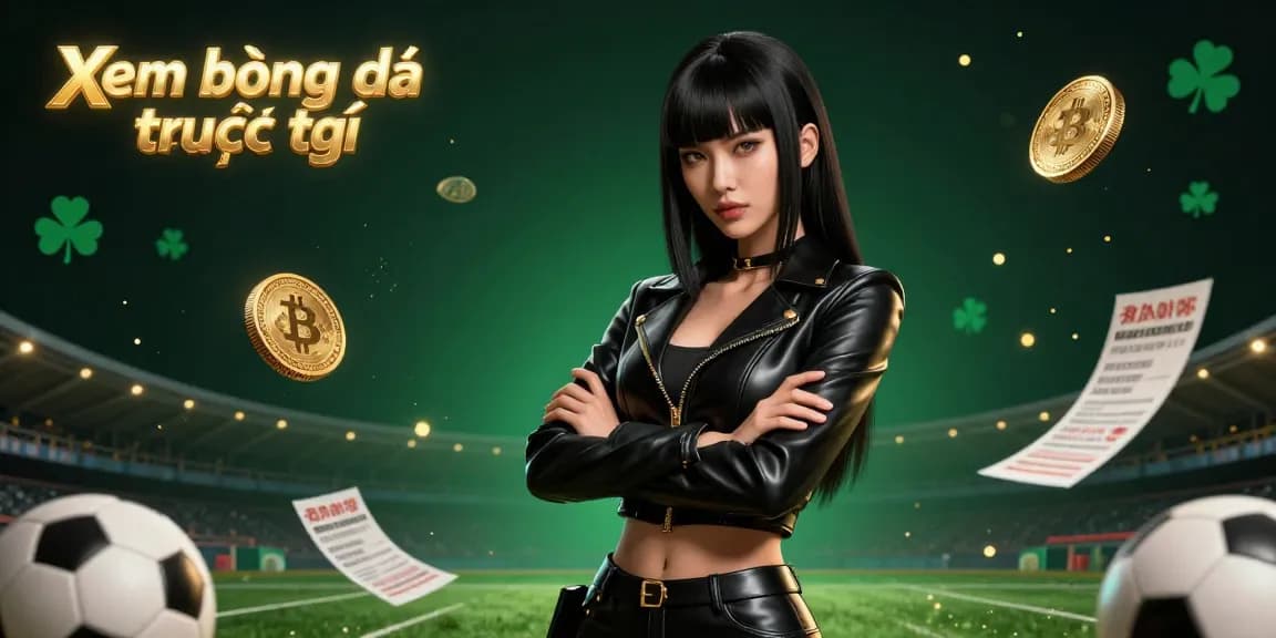 Xem bóng đá trực tiếp and experience thrilling sports betting action with dynamic betting slips and vibrant scene.