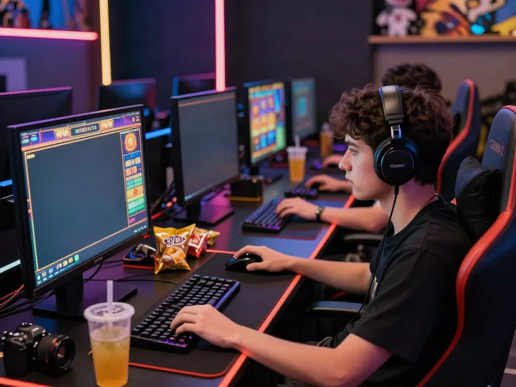 Pengalaman bermain slot777 online di ruang permainan modern yang dinamis.