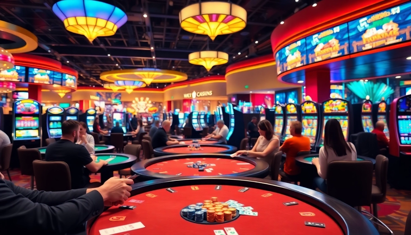 Engage with Non gamstop casino gaming action featuring vibrant colors and energetic atmosphere.