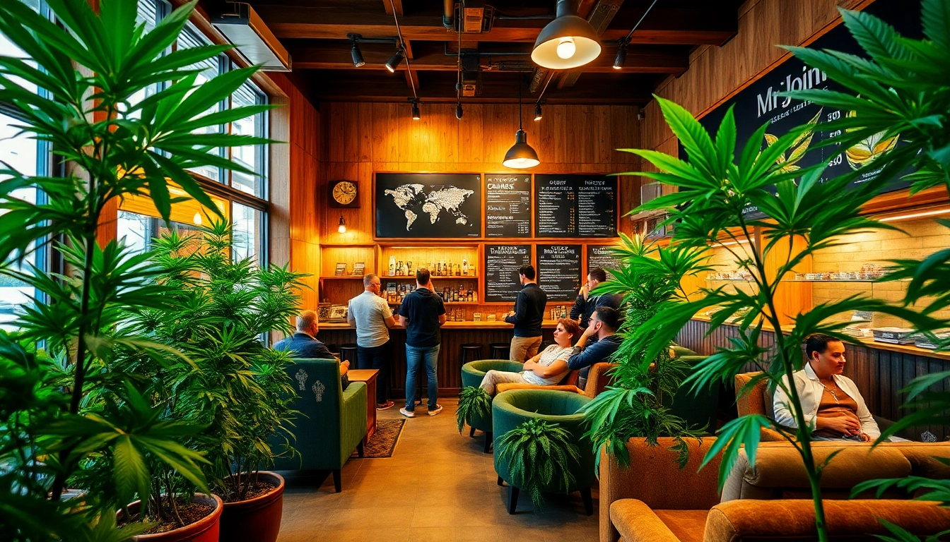 Experience the ambiance of Mr Joint weed Club Madrid with vibrant interiors and welcoming patrons.