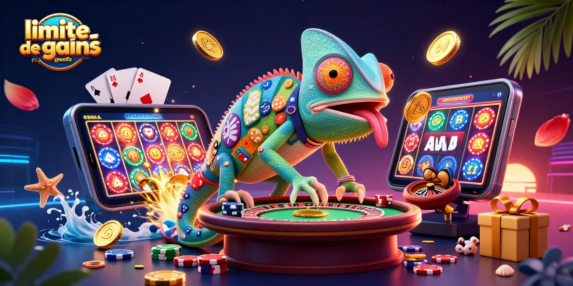 Placer des paris avec une limite de gains paris sportifs tout en admirant le caméléon propriétaire du casino.