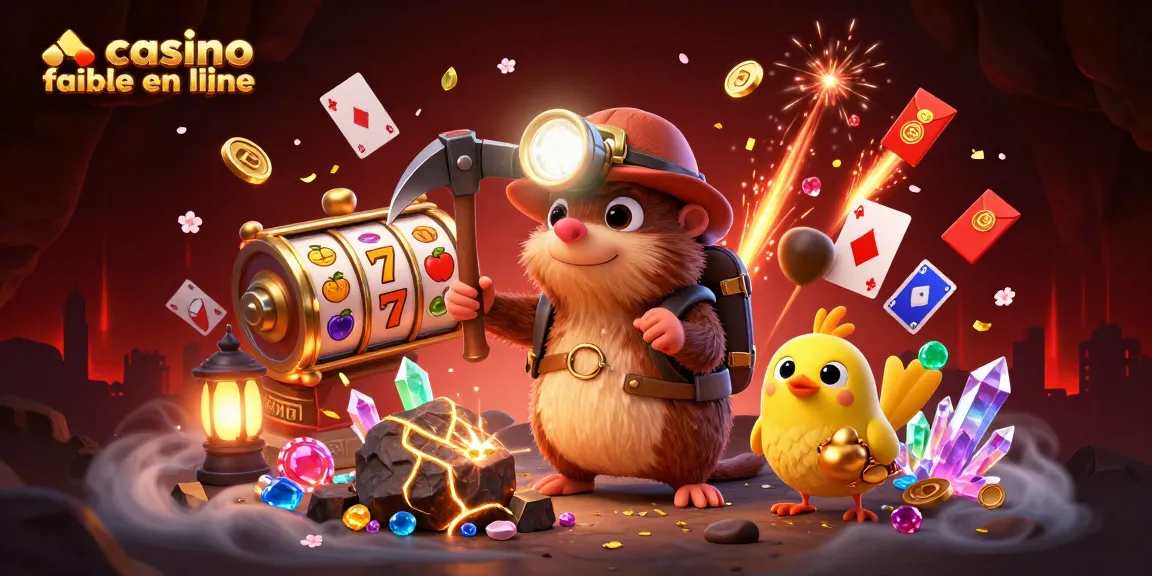 Découvrez un trésor avec des éléments de casino fiable en ligne, dont un taupe et des machines à sous.