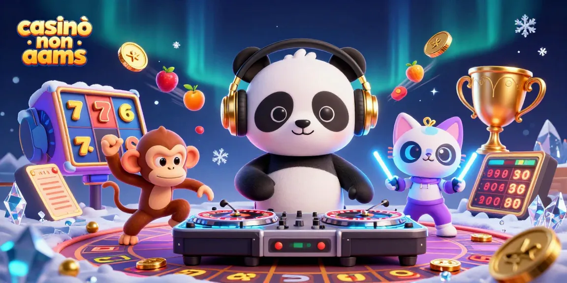 Giocando nei casinò non AAMS dal vivo con un panda DJ, una scimmia e un gatto con il glowstick.