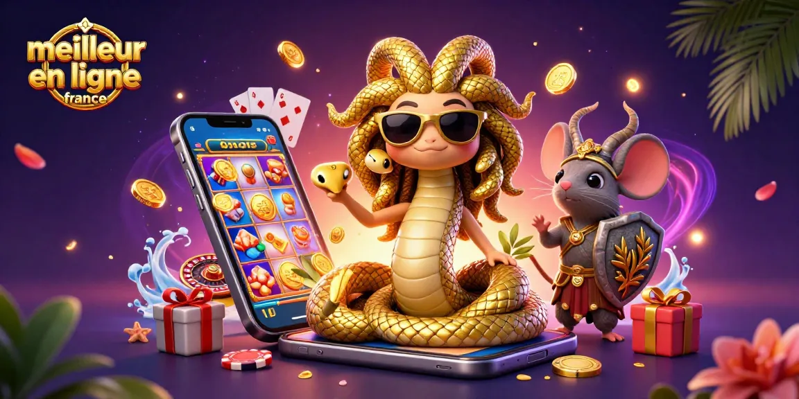 Jouez avec le meilleur casino en ligne France et découvrez une scène dynamique de Medusa et jeux de casino.
