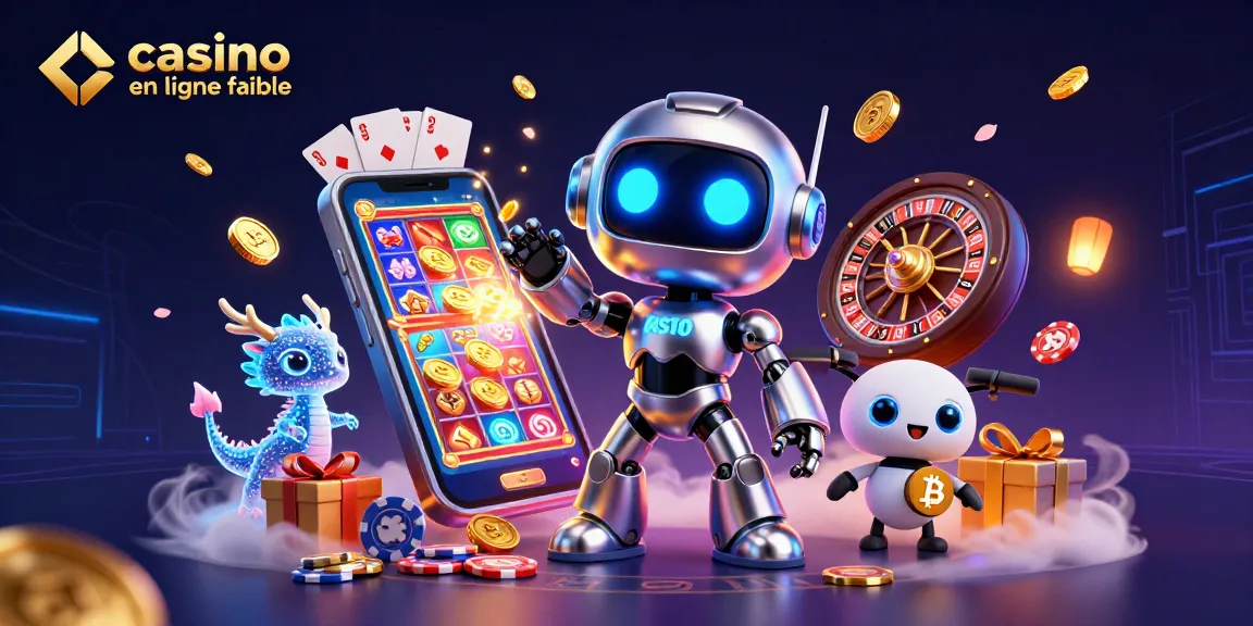 Jouez sur un casino en ligne fiable avec un robot cyberpunk et un dragon holographique.