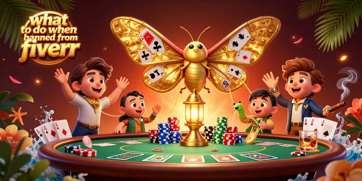 Play poker and learn what to do when banned from fiverr with vibrant casino scenes.