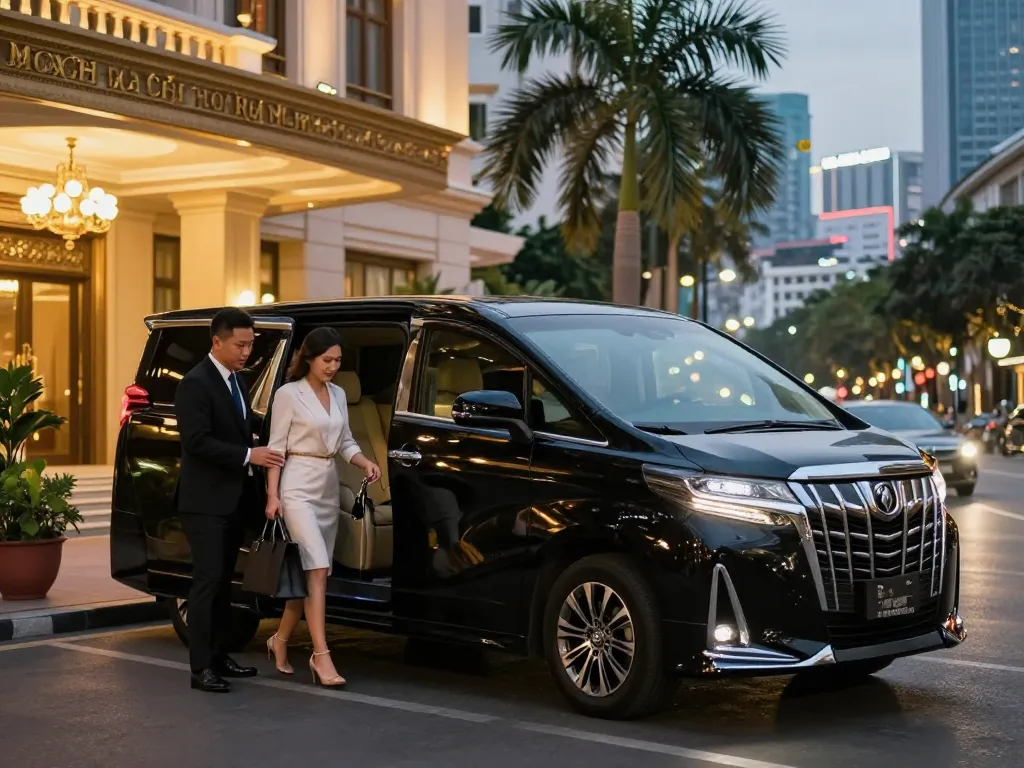 cho thuê xe Alphard tại Thành Phố Hồ Chí Minh với một cặp đôi sang trọng và tài xế chuyên nghiệp