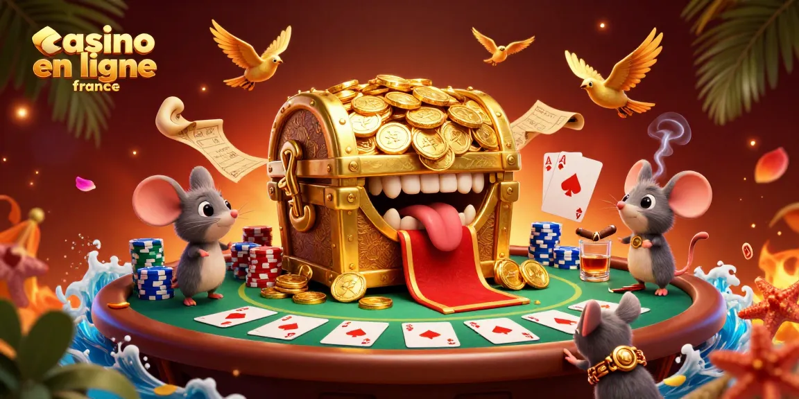 Attirez les joueurs vers le casino en ligne France avec une scène de jeu colorée et riche.