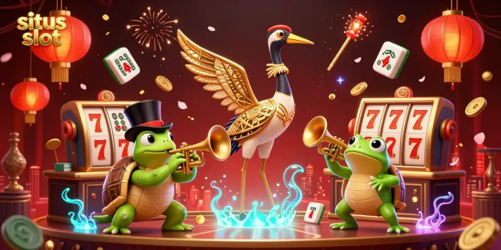 Visualisasi menarik dari situs slot yang menampilkan karakter dan elemen permainan untuk pengalaman judi yang lebih baik.