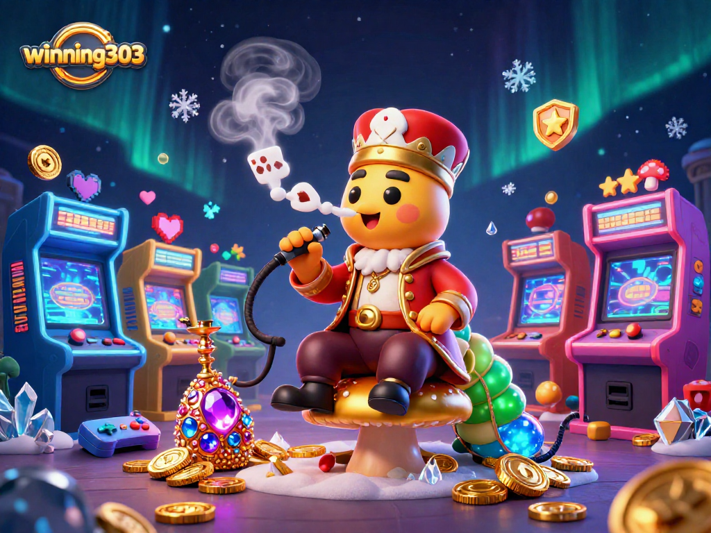 Winning303 captures the excitement of casino games with vibrant 3D characters and arcade elements.
