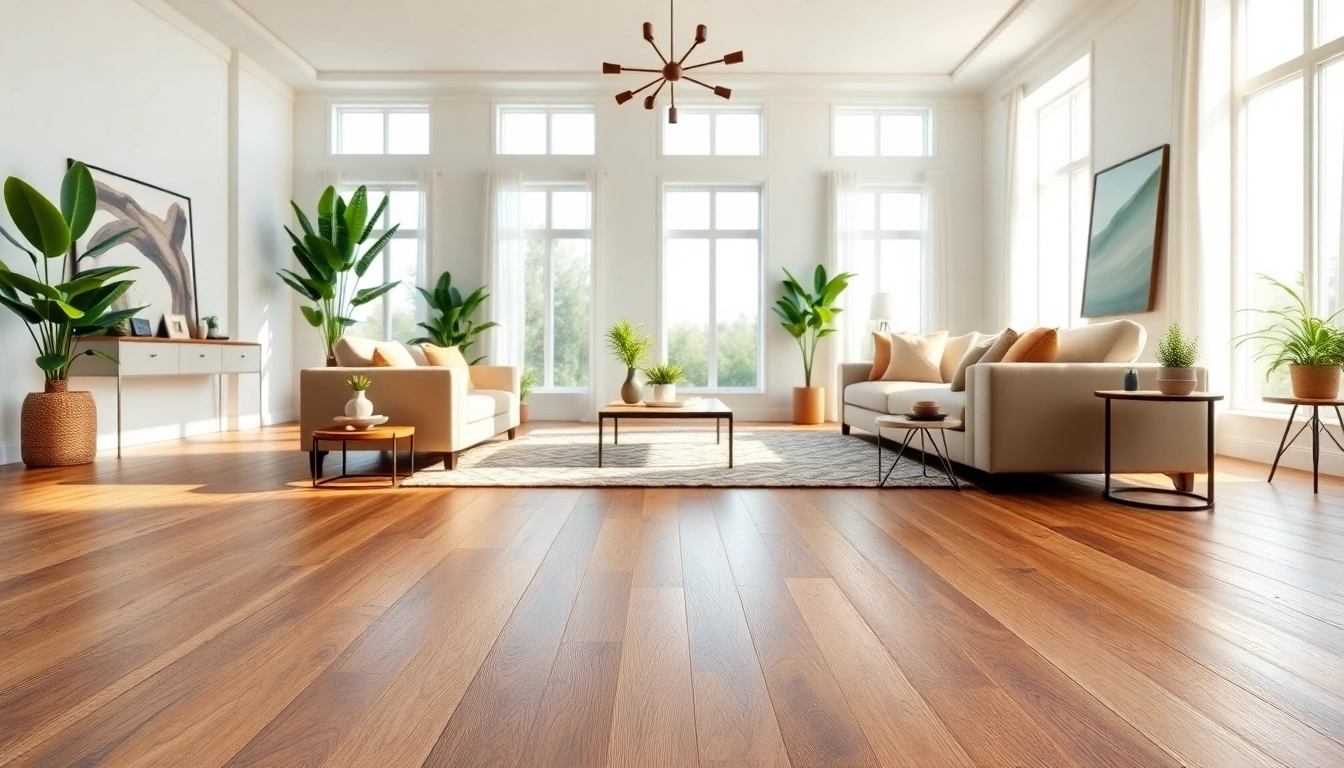 Transform your space with stunning vinyl plank flooring showcased in a chic living room setting.