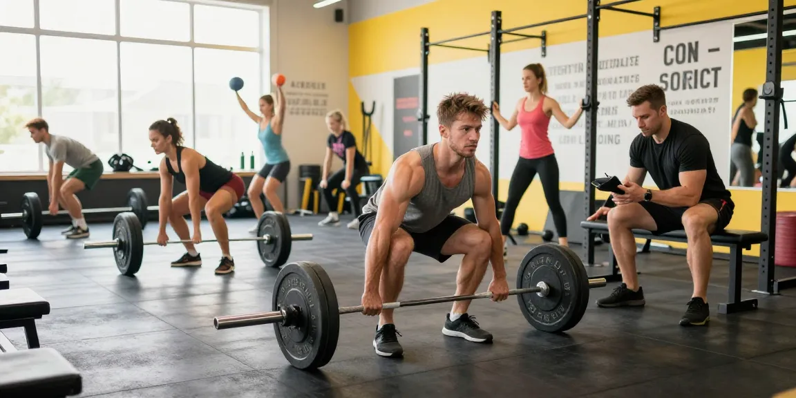 Dynamic gym scene highlighting athletes using anabolizzanti online for performance enhancement and strength training.