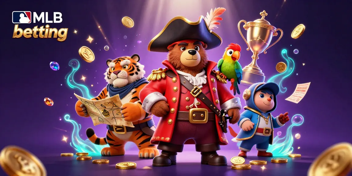 Engaging illustration showcasing mlb betting excitement with dynamic characters and casino elements.