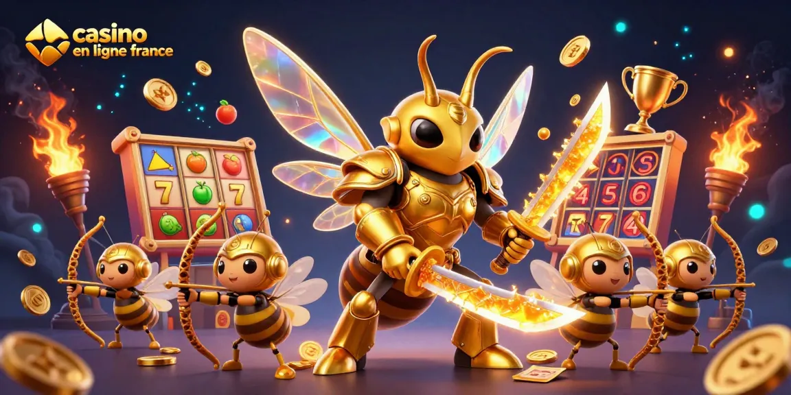 Jouez à des jeux de casino en ligne en France avec une scène dynamique de personnages colorés.