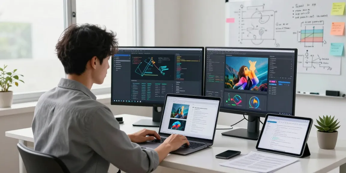 Analyze images with a free ai detector in a modern workspace showcasing AI technology.