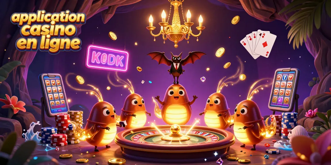 Illuminez votre expérience de jeu avec l'application casino en ligne dans cette illustration captivante.