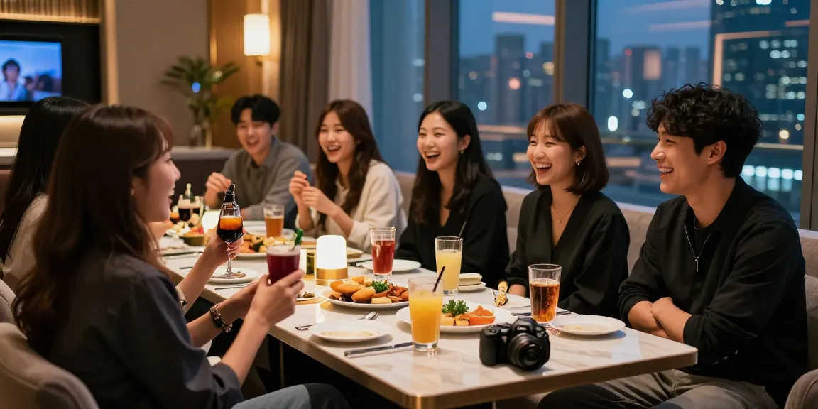 강남 구구단에서 친구들과 함께 즐거운 시간을 보내는 모습