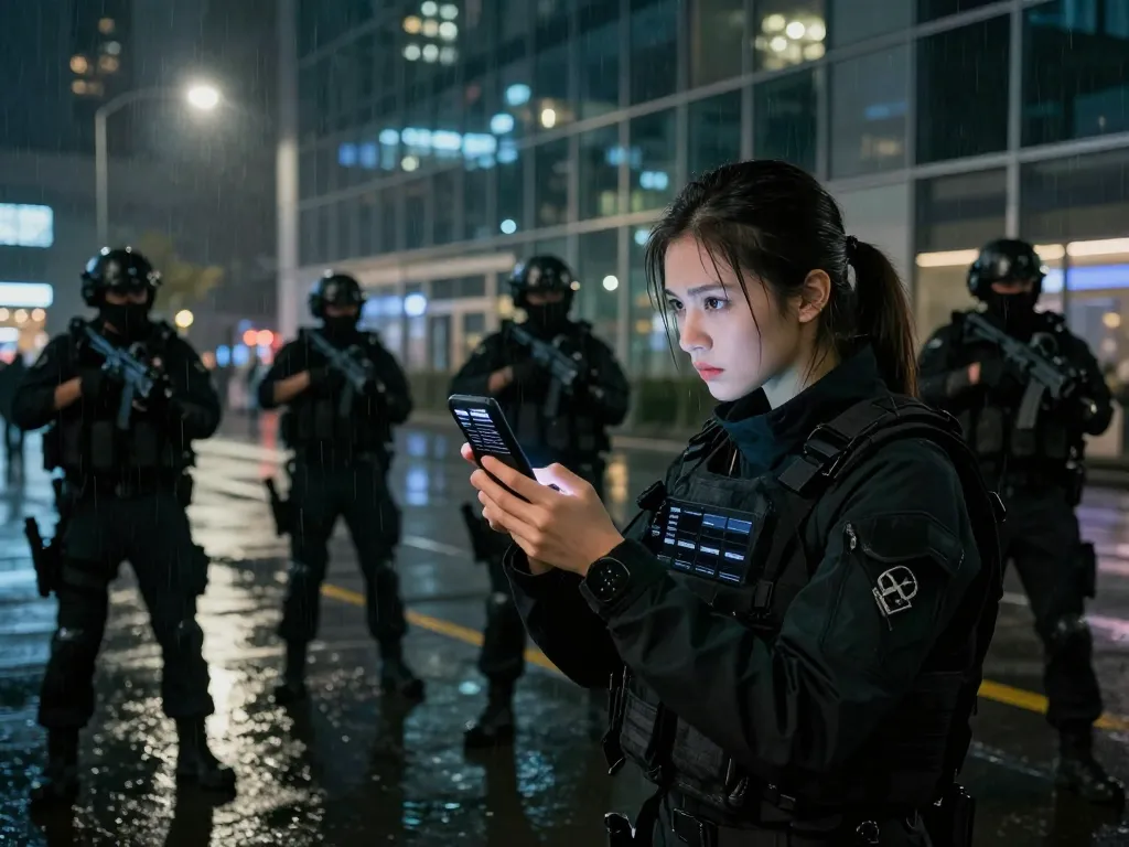 Night Agent Season spy scene with agents coordinating in an urban environment
