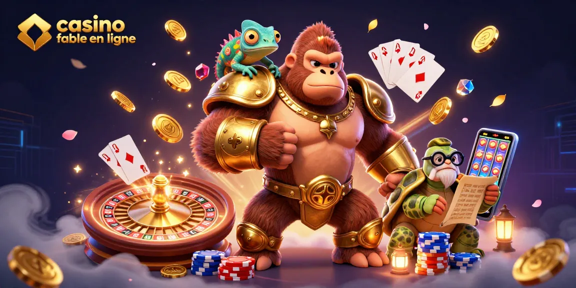 Jouer avec le roi gorille en armure dorée dans un casino fiable en ligne rempli de gains.