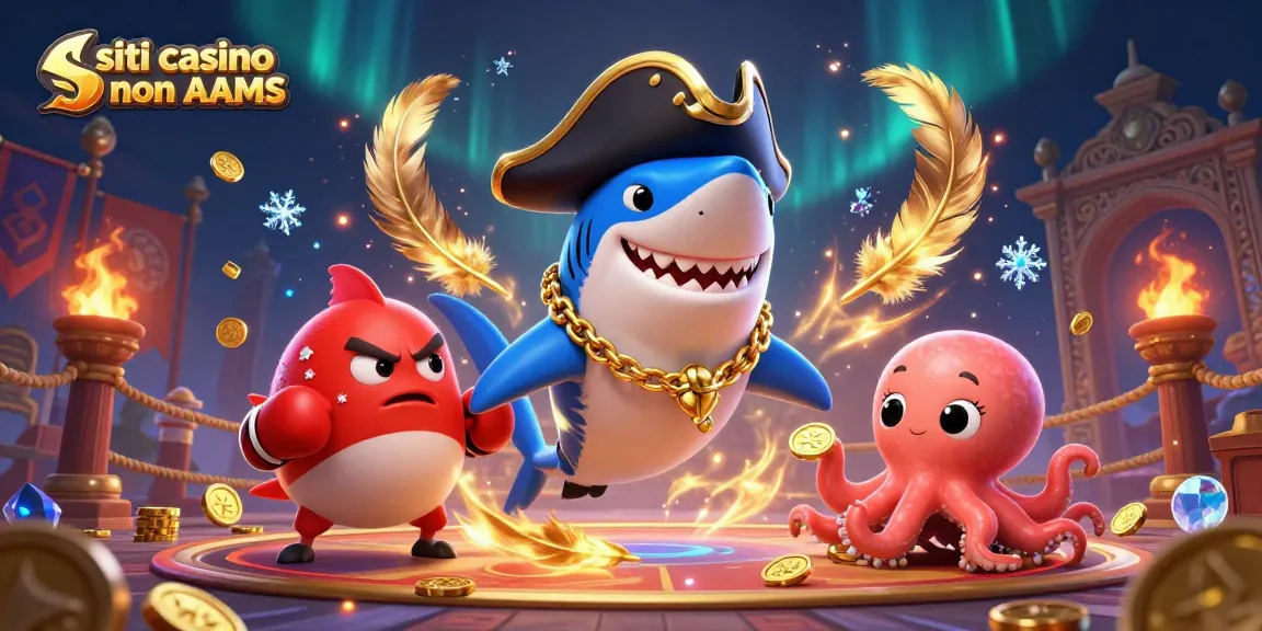 Gioca nei siti casino non AAMS con il gran pirata squalo, fishboxing, e un polpo ricco!