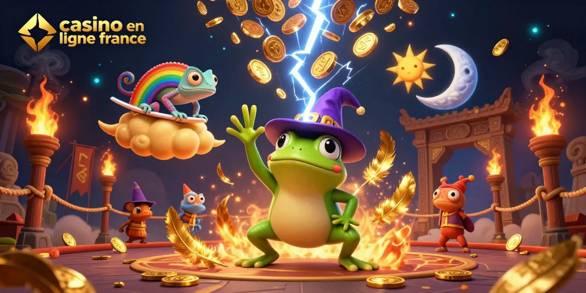 Plongez dans l'univers dynamique des casinos en ligne en France avec cette illustration 3D captivante.