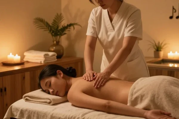 서울출장안마 experience in a tranquil spa with a professional therapist providing relaxation.