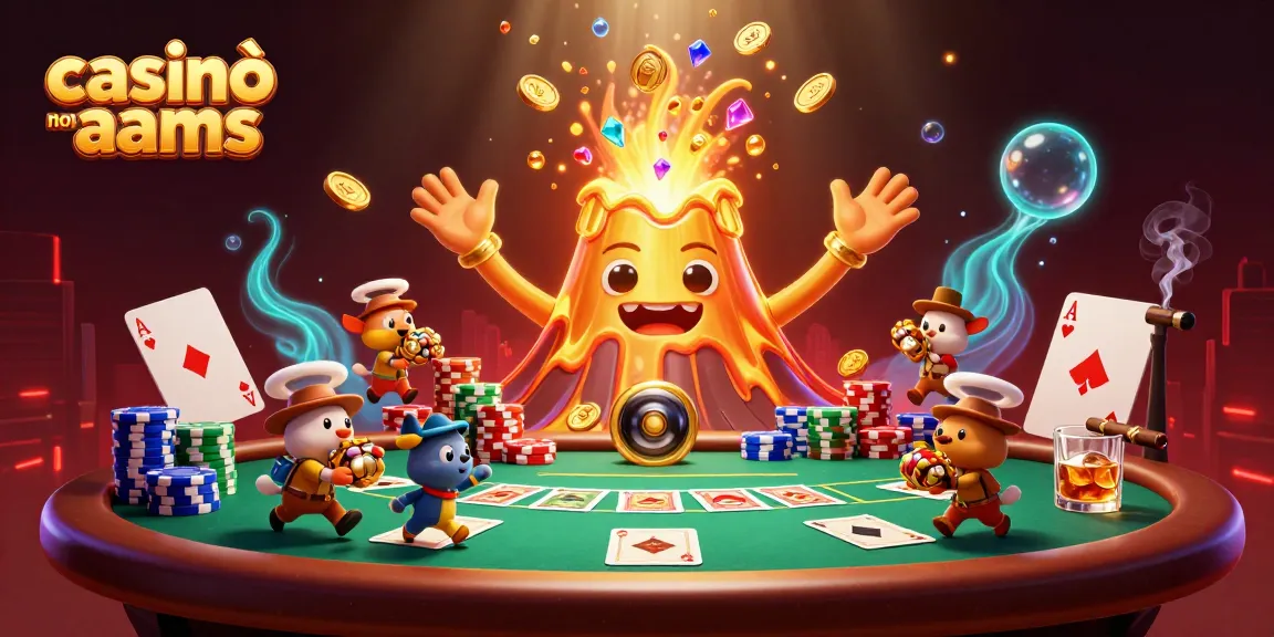 I casinò non AAMS offrono opportunità di vincita con slot e tesori in questa vivace illustrazione.