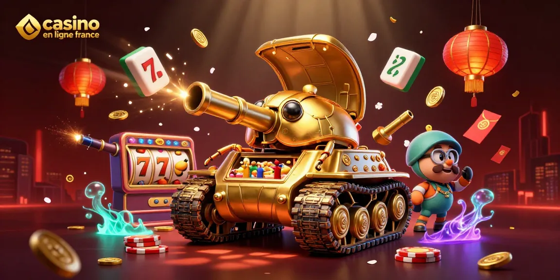 Plongez dans l'univers du casino en ligne France avec notre illustration animée de machines à sous et de jeux.