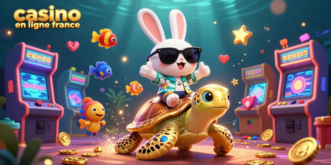 Faites gagner au casino en ligne France avec une illustration captivante de personnages enjoués et de machines à sous colorées.