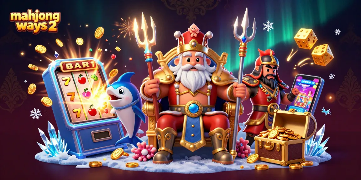 Experience the Mahjong Ways 2 slot with captivating visuals of Neptune, samurai, and vibrant jackpot elements.