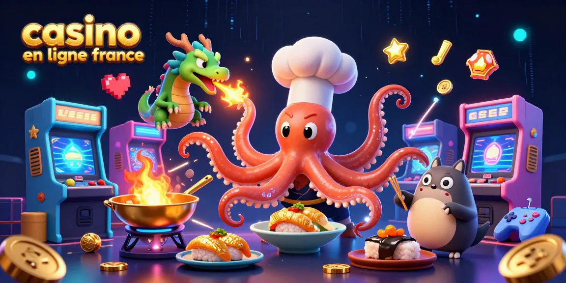 Jouez au casino en ligne France avec des personnages colorés et des machines à sous vibrantes.