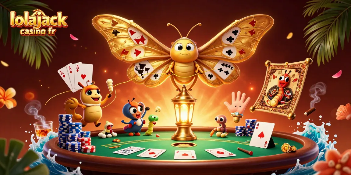 Experience thrilling gameplay at lolajack casino fr with vibrant casino-themed illustration showcasing high-stakes poker.