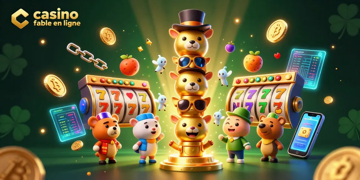Visualisez un monde de jeux avec des jetons et un totem magique au casino fiable en ligne.