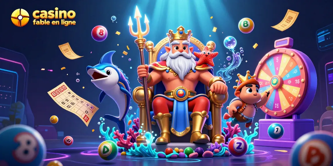Visualisez l'excitation d'un casino fiable en ligne avec le roi Neptune et une ambiance de loterie dynamique.