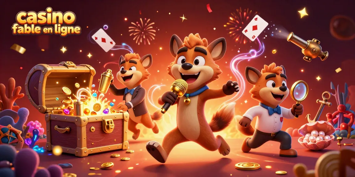 Jouer dans un casino fiable en ligne avec des hyènes comiques et des éléments de jeu colorés.
